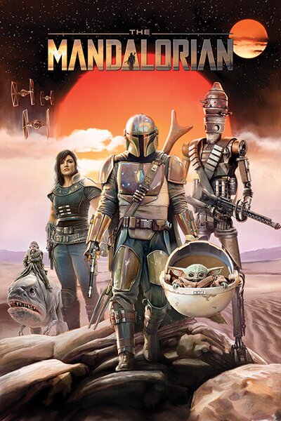 Plakát, Obraz - Star Wars - The Mandalorian - Group, (61 x 91.5 cm)
