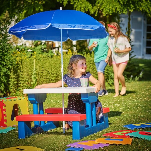 Dětské posezení se slunečníkem, trikolóra 100094