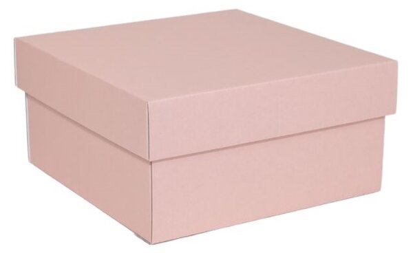 Dárková krabička s víkem 200x200x100 mm, růžová