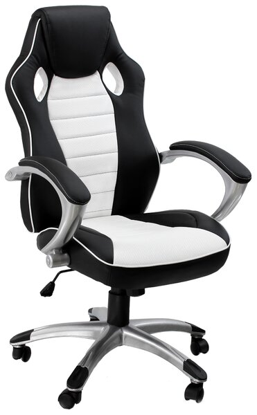 Kancelářská židle Hawaj Racing Deluxe | bílo-černá