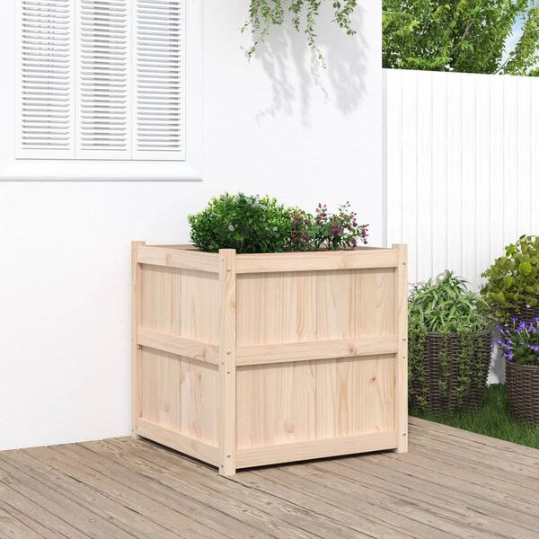 Zahradní truhlík 70 x 70 x 70 cm masivní borové dřevo