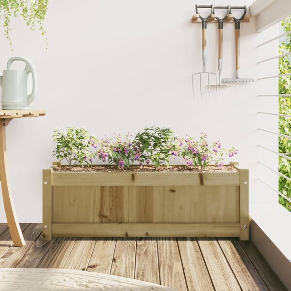 Zahradní truhlík 90 x 31 x 31 cm impregnované borové dřevo