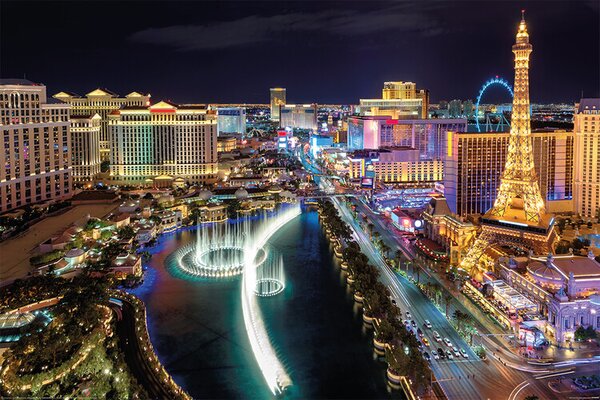 Plakát, Obraz - Las Vegas - Aerial View