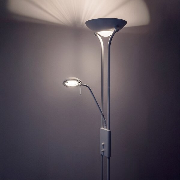 Brilagi - Stmívatelná stojací lampa SCARLETT 1xR7s/230W/230V + 1xG9/40W bílá
