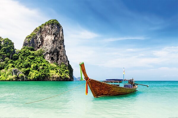 Plakát, Obraz - Thajsko - Thai Boat