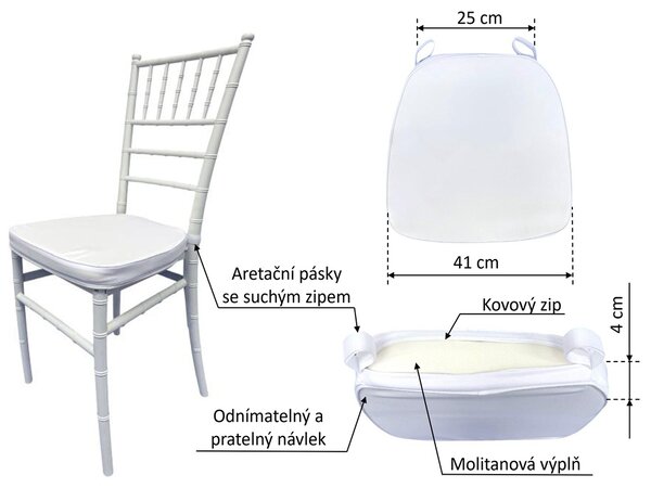 TENTino Podsedák na židli CHIAVARI
