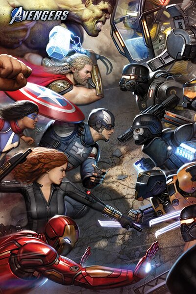 Plakát, Obraz - Avengers Gamerverse - Face Off, (61 x 91.5 cm)