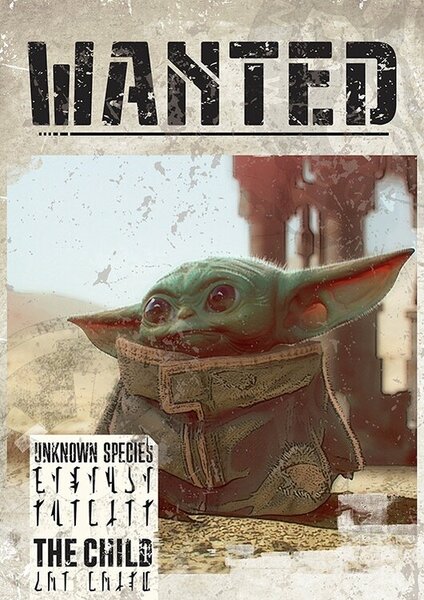 Plakát, Obraz - Star Wars: The Mandalorian - Baby Yoda Wanted