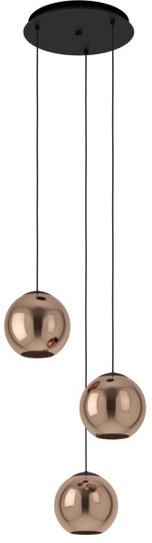 Eglo 390094 - Lustr na lanku CORDOBA 3xE27/40W/230V měděná