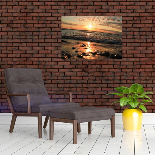 Obraz - Západ slunce do oceánu (70x50 cm)