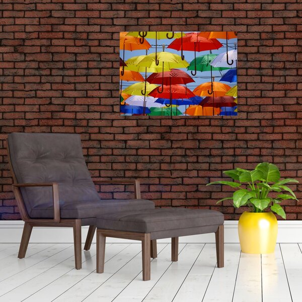 Obraz barevných deštníků (70x50 cm)
