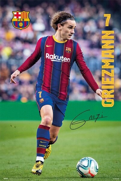 Plakát, Obraz - FC Barcelona - Griezmann 2020/2021, (61 x 91.5 cm)