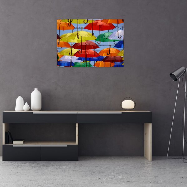 Obraz barevných deštníků (70x50 cm)