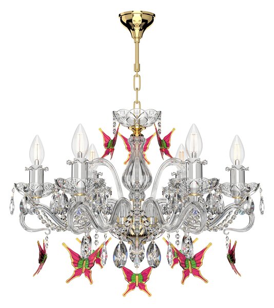 Lustr designový EL165602butterfly, Varianta Zlatý