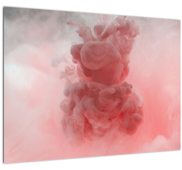 Obraz červeného dýmu (70x50 cm)
