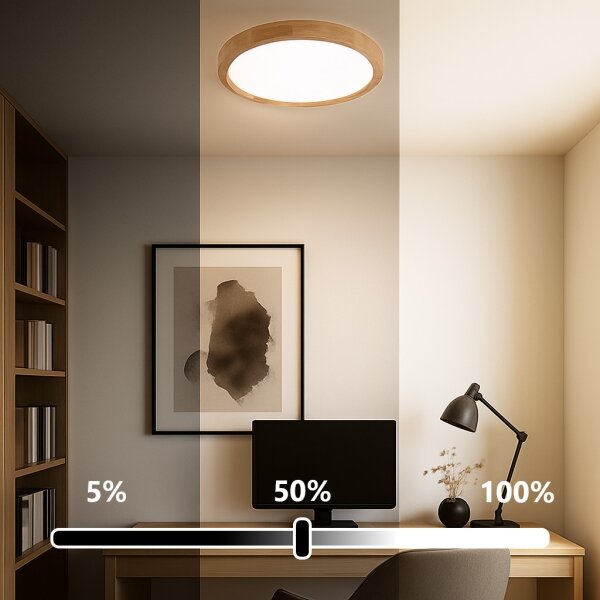 Brilagi - LED Stmívat. svítidlo WOODROUND LED/30W/230V 3000-6000K pr. 40 cm+DO