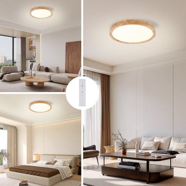 Brilagi - LED Stmívat. svítidlo WOODROUND LED/30W/230V 3000-6000K pr. 40 cm+DO