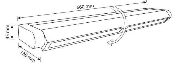 Brilagi - LED Venkovní nástěnné svítidlo SALERNO LED/24W/230V 66 cm černá IP65