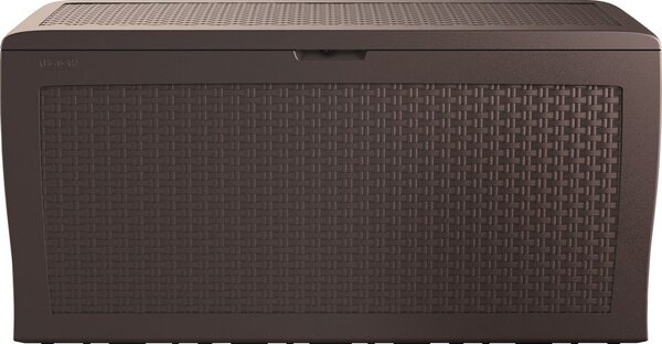Tmavě hnědý plastový zahradní úložný box Samoa – Keter