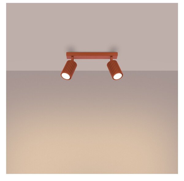 Bodové svítidlo v cihlové barvě 6,5x30 cm Gleam – Sollux