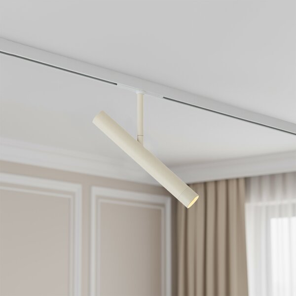 Moderní bodové svítidlo béžové s bílou pro 1fázový kolejnicový systém - Slimline Avery
