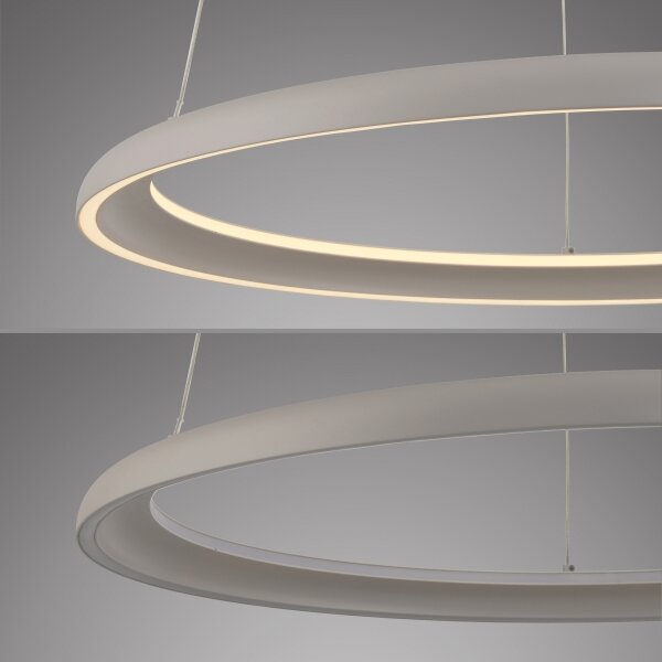 Schöner Wohnen 15570-39-LED Stm. lustr na lanku QUILLO LED/36W/230V pr.60cm šedá