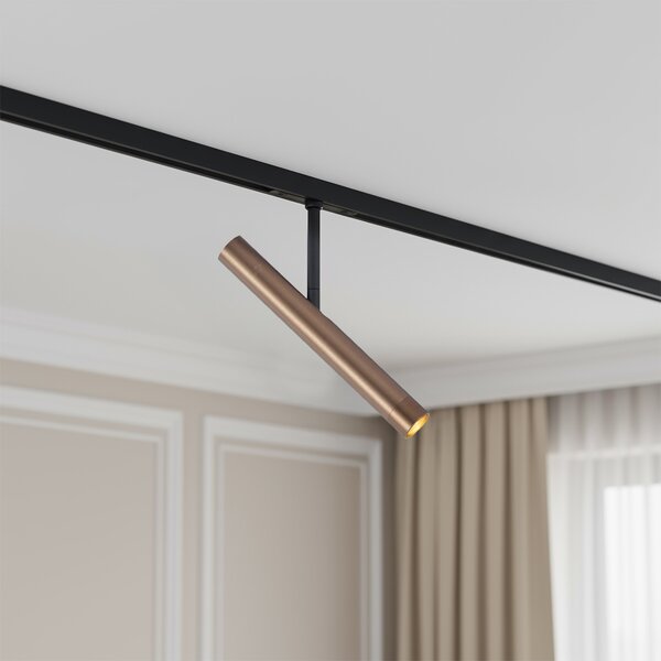 Moderní tmavě bronzový reflektor pro 1fázový kolejnicový systém - Slimline Avery