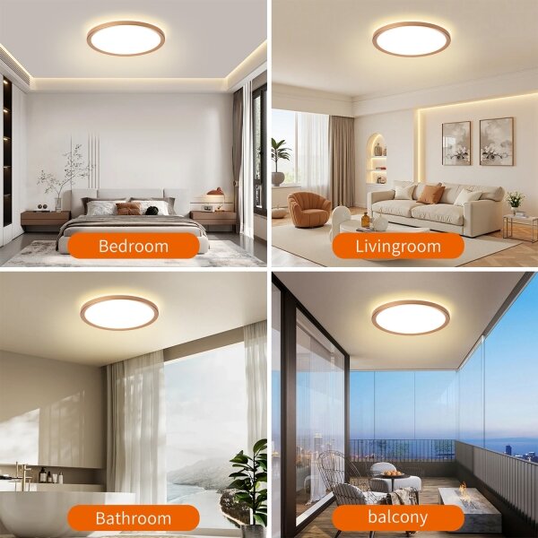 Brilagi - LED Koup. str. svít. ULTRA SLIM LED/24W/230V pr. 42 cm rose gold IP54