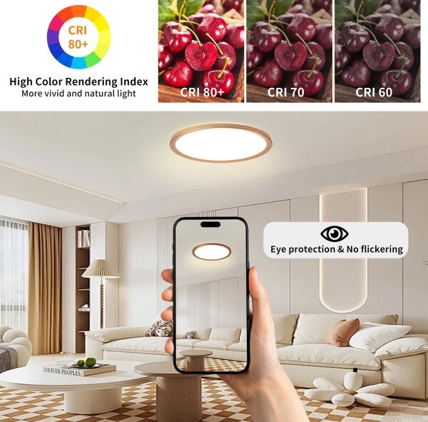 Brilagi - LED Koup. str. svít. ULTRA SLIM LED/24W/230V pr. 42 cm rose gold IP54
