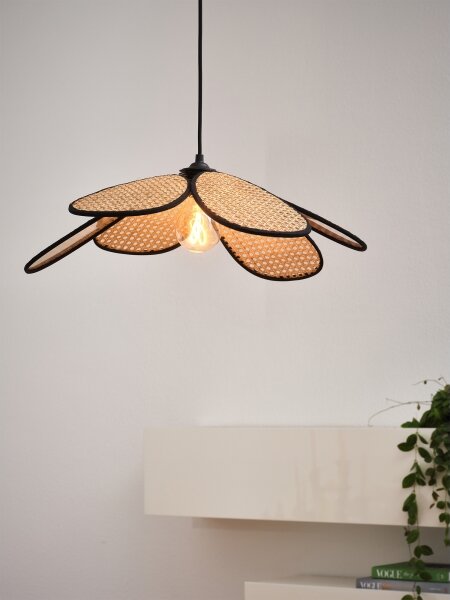 Osram - Lustr na lanku DECOR RATTAN 1xE27/15W/230V pr. 58 cm béžová/černá