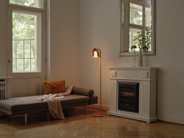 Osram - Stojací lampa DECOR COROLLE 1xE27/15W/230V oranžová