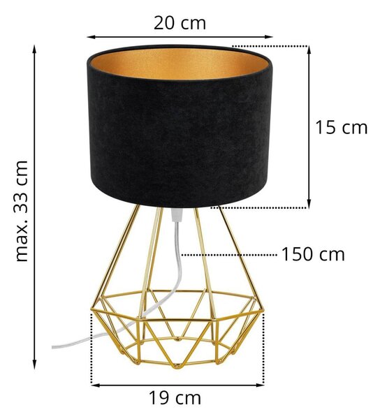 Stolní lampa Mediolan, 1x textilní stínítko (výběr z 10 barev), (výběr ze 4 barev konstrukce), g
