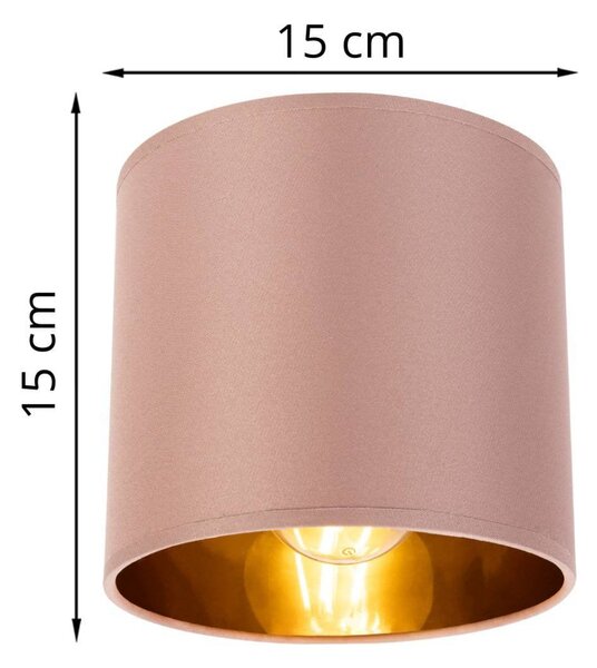 Stropní svítidlo Gama, 3x lososové textilní stínítko, (možnost polohování)
