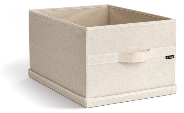 Béžový látkový úložný box s víkem 36x46x25 cm Soft Storage Large – Bigso