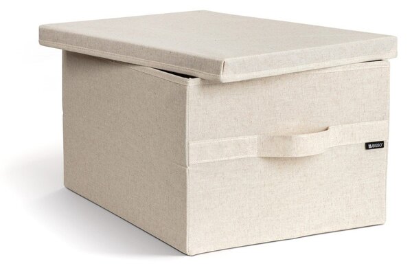 Béžový látkový úložný box s víkem 36x46x25 cm Soft Storage Large – Bigso