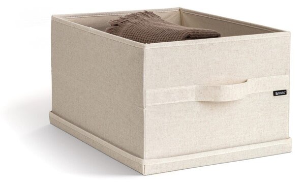 Béžový látkový úložný box s víkem 36x46x25 cm Soft Storage Large – Bigso