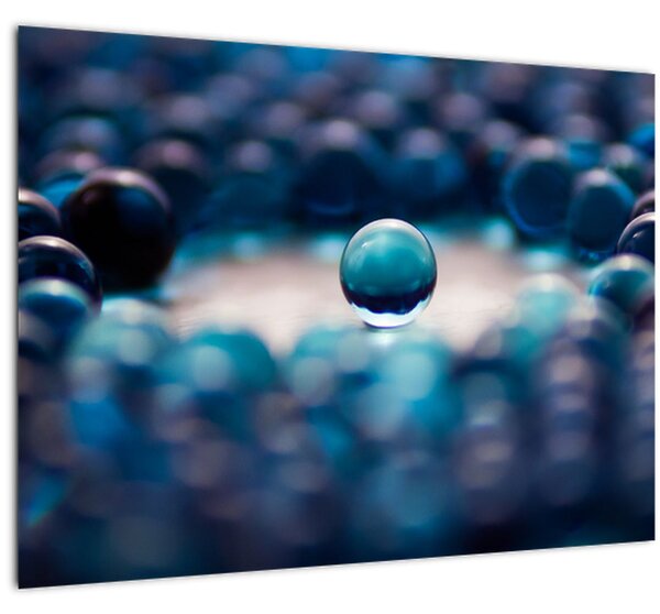 Obraz - Modré kuličky (70x50 cm)