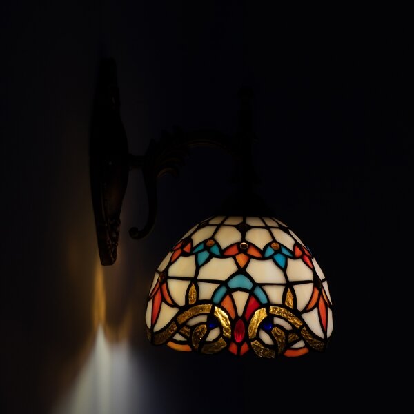 Brilagi - Tiffany vitrážová nástěnná lampa MIRABELLA 1xE14/40W/230V