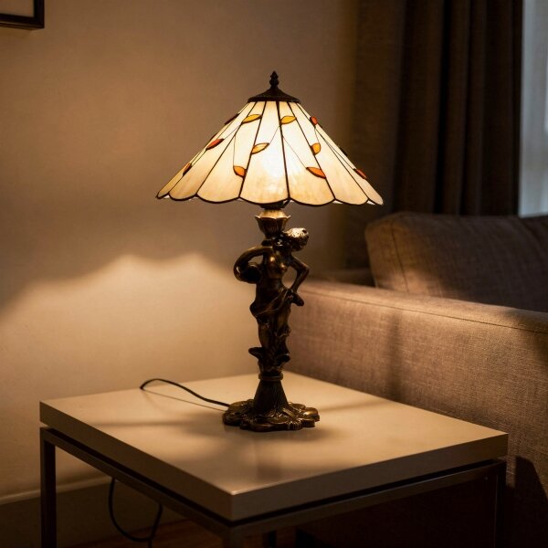 Brilagi - Tiffany vitrážová stolní lampa FOLIA 1xE27/60W/230V