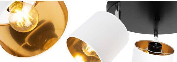 Stropní svítidlo Gama, 3x bílé textilní stínítko, (možnost polohování)