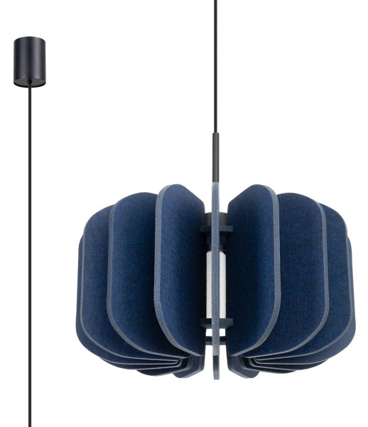 Sollux SL.1862 - Lustr na lanku MULA 1xE27/15W/230V pr. 45 cm modrá