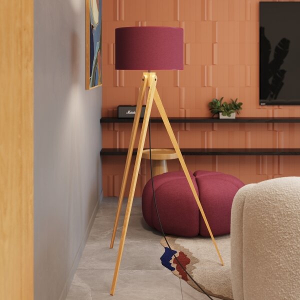 Sollux SL.1907 - Stojací lampa NATT 1xE27/15W/230V červená
