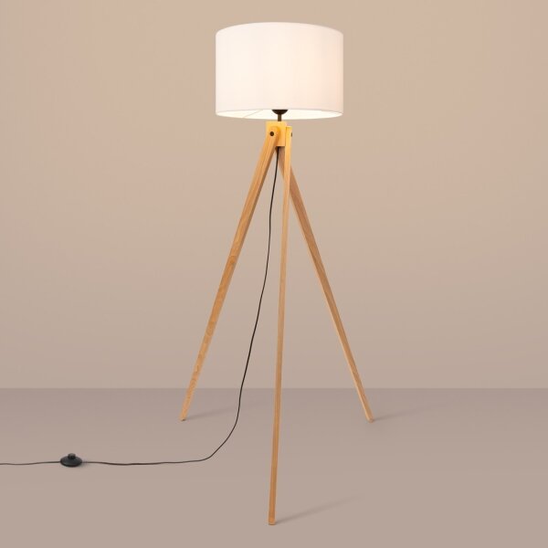 Sollux SL.1908 - Stojací lampa NATT 1xE27/15W/230V bílá