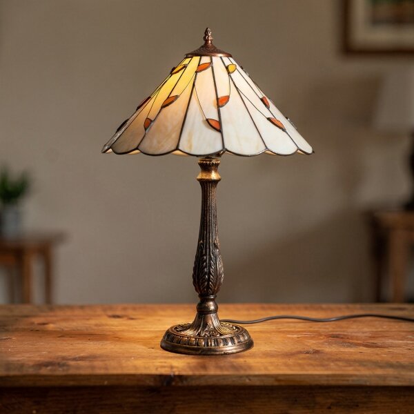 Brilagi - Tiffany vitrážová stolní lampa FOLIA 2xE27/60W/230V