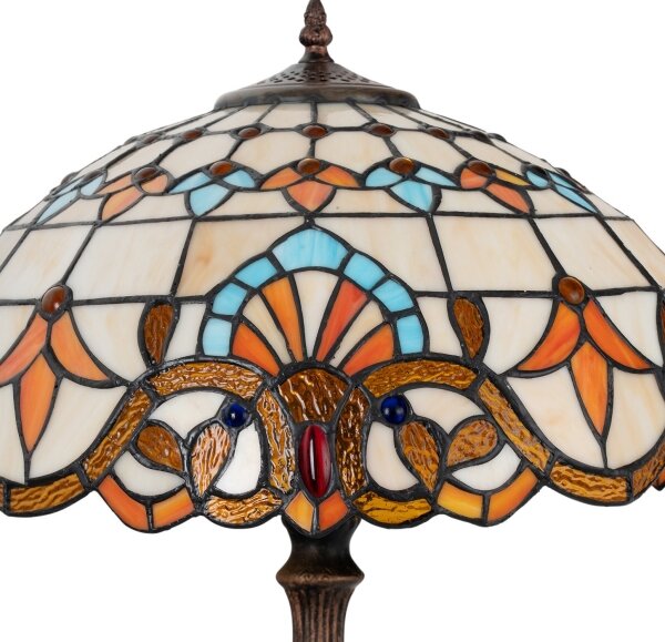 Brilagi - Tiffany vitrážová stolní lampa MIRABELLA 2xE27/60W/230V