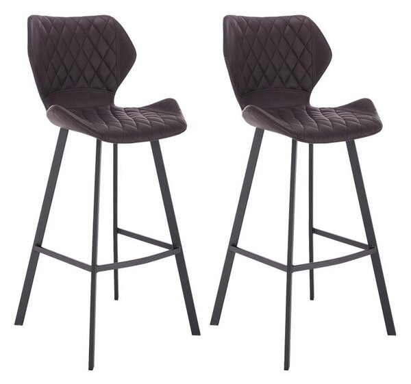 2 x Barová židle Hawaj CL-865-5 | černo-hnědá