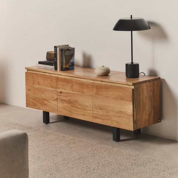 Kave Home Dřevěný TV stolek Uxue 150 x 40 cm