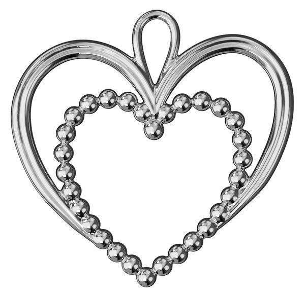 Rosendahl Vánoční ozdoba Pearl Heart - Silver RSD221