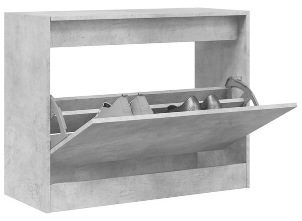 Botník betonově šedý 80 x 34 x 63 cm kompozitní dřevo