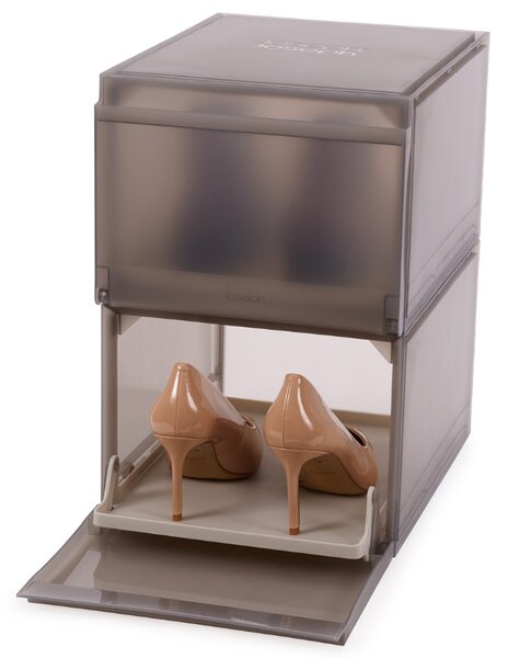 Joseph Joseph Set dvou šedých plastových úložných boxů na boty Shoecase